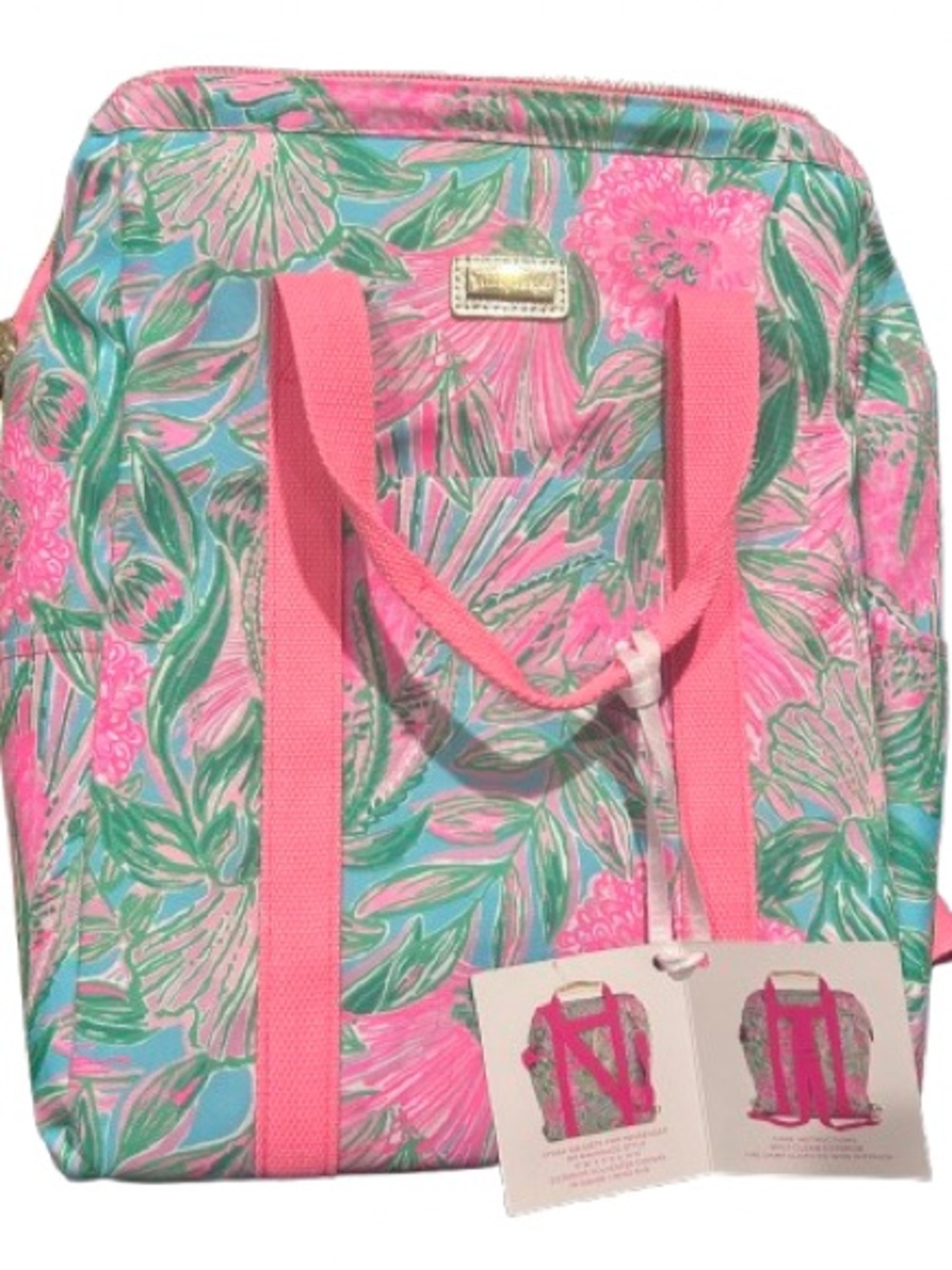 NWT Lilly Pulitzer Crossbody Cooler Backpack Coming In Hot Beach Vacation Tote
